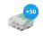 Mehrfachpackung 50x Klemmleiste Verbinder | Universal | 3 Drahts | 0.2-4.0MM²