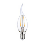 LED E14 Gebogene Spitze Kerze Fadenlampe Klar 2.5W 250lm - 827 | Ersatz für 25W
