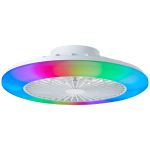 Brilliant Salerno Ventilateur Plastique Métal Blanc 36W 4700lm - 830-865 CCT+RGB | 485mm - Télécommande Dimmable