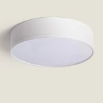 Bright Choice Plafonnier LED Ronde Textile Blanc | 500mm - Convient pour 3x E27 – Max 40W