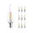 Lot 10x LED E14 Bent-tip Bougie Filament Claire 2.5W 250lm - 827 | Remplacement 25W